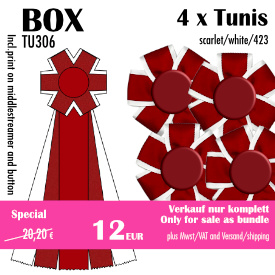 Tunis (4) scarlet/white/423 - TU306