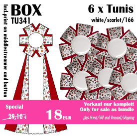 Tunis (6) white/scarlet/166 - TU341