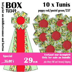 Tunis (10) poppy red/p.green/237 - TU349