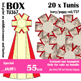 Tunis (20) ivory/poppy red/727 - TU367